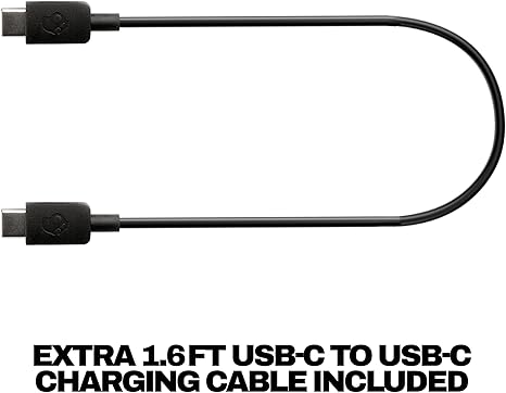 Skullcandy Crusher ANC 2 Wireless Over-Ear Bluetooth Headphones with Extra USB-C Charging Cable, Multi-Sensory Bass, Active Noise Cancelling, 60 Hours Battery, Microphone iPhone Android - True Black - Image 2